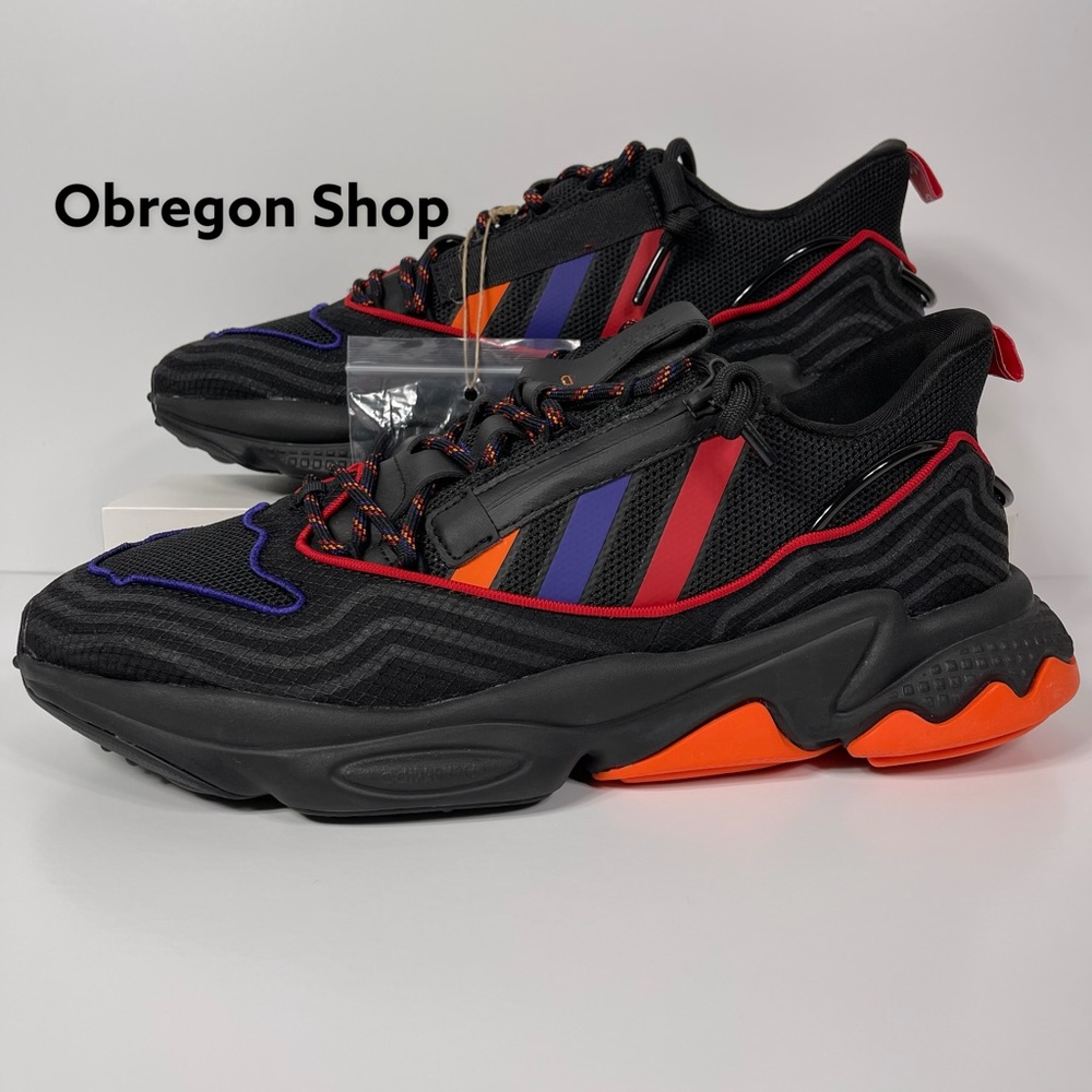 ADIDAS OZWEEGO ZIP CHINESE NEW YEAR MENS SHOES SIZE 11 BLACK RED PURPLE ORANGE - Picture 1 of 10